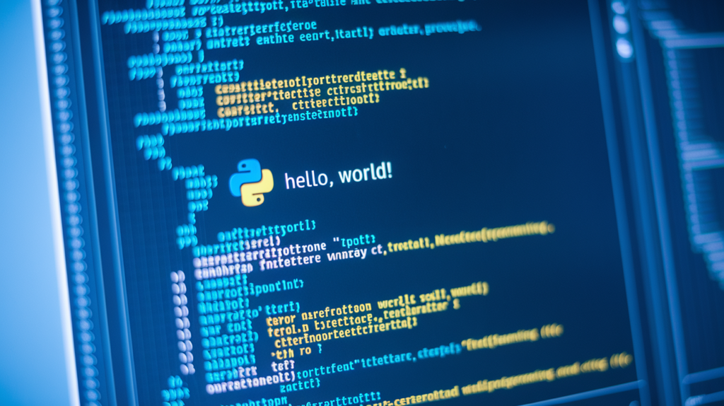 An educational infographic introducing Basic Python Programming featuring: Python Syntax: Print statements (print("Hello World")), variables (x = 5), and indentation examples Data Types: Strings, integers, lists, and dictionaries with color-coded examples Control Structures: if-else conditions, for/while loops with flowcharts Simple Programs: Calculator code, number guessing game, and temperature converter.