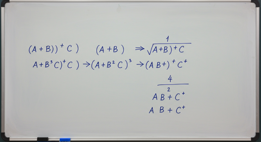 An educational infographic explaining Infix to Postfix Conversion in computer science, featuring: Step-by-Step Algorithm: Stack operations (push/pop) with operator precedence rules (*, / > +, -) Example Conversion: Infix expression '(A+B)C' → Postfix 'AB+C' Visual Stack Simulation: Color-coded stack states during conversion.