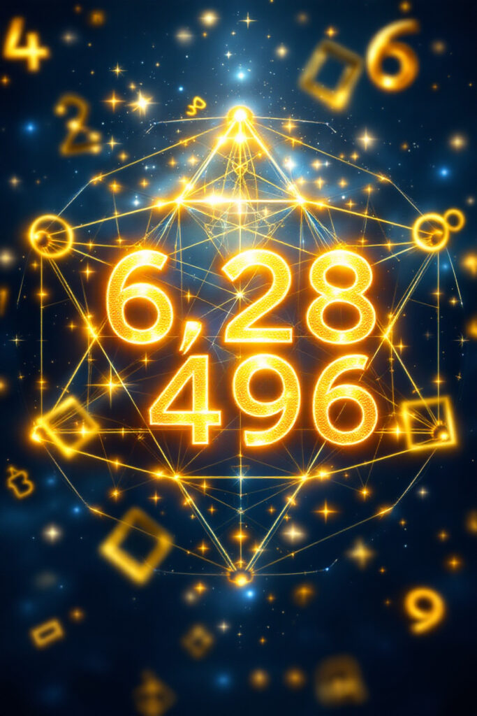A mathematical infographic on Perfect Numbers featuring: Definition: A number equal to the sum of its proper divisors (e.g., 6 = 1+2+3) Examples: Highlighted perfect numbers (6, 28, 496, 8128) with divisor breakdowns History: Euclid's formula (2^(p−1)(2^p − 1) for even perfect numbers.