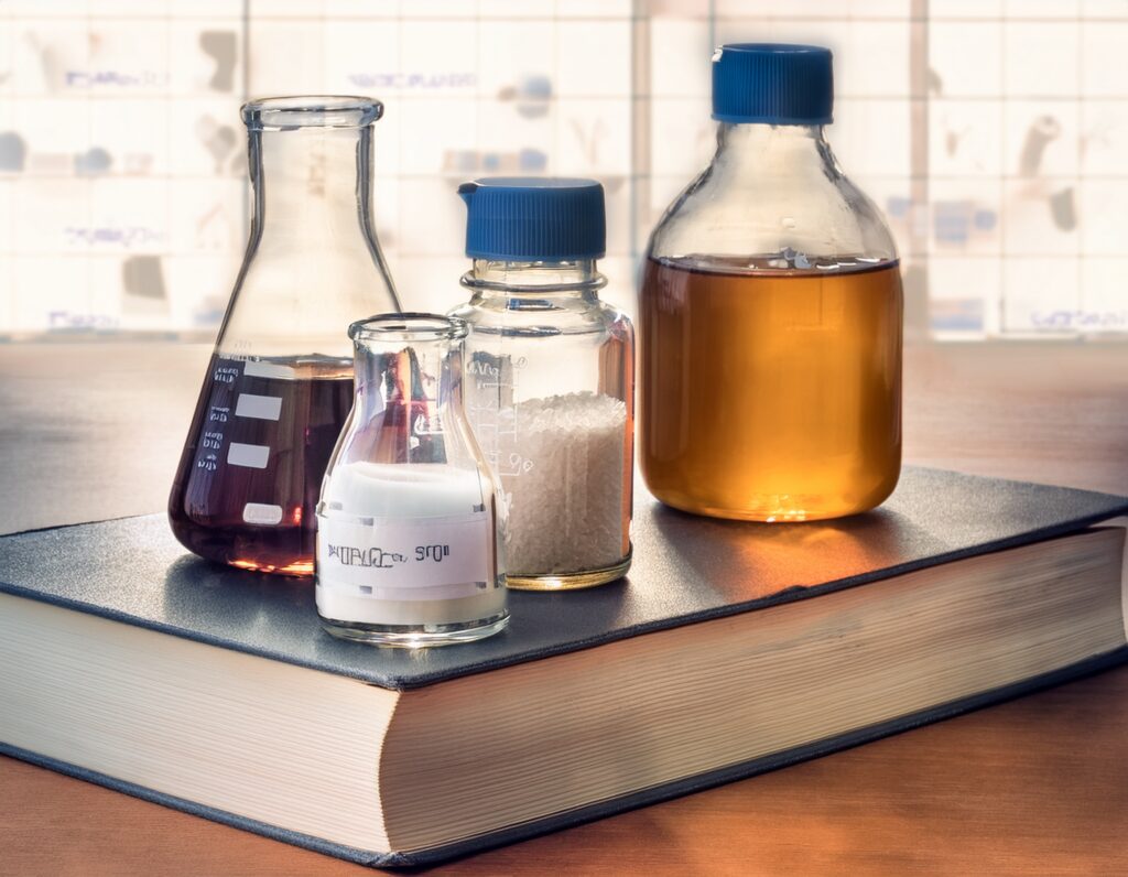 An educational infographic on Acids, Bases, and Salts featuring: pH Scale: Color-coded (0-14) with examples (lemon juice, soap, bleach) Chemical Properties: Neutralization reaction (HCl + NaOH → NaCl + H₂O) Indicators: Litmus, phenolphthalein, and turmeric color changes Everyday Examples: Antacids, baking soda uses, and acidic rainfall effects.