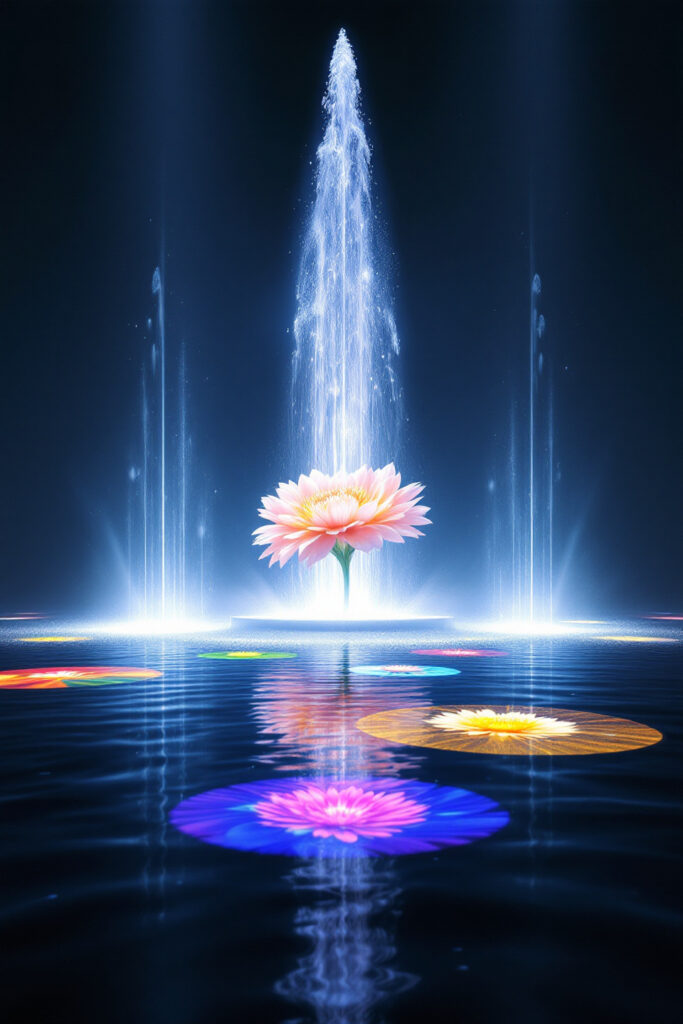 An educational infographic titled 'Water: The Liquid of Life' featuring: Water Cycle with illustrated evaporation, condensation, and precipitation arrows Molecular Structure showing H₂O bonds and hydrogen interactions Unique Properties like surface tension (water strider insect), density anomaly (ice floating).