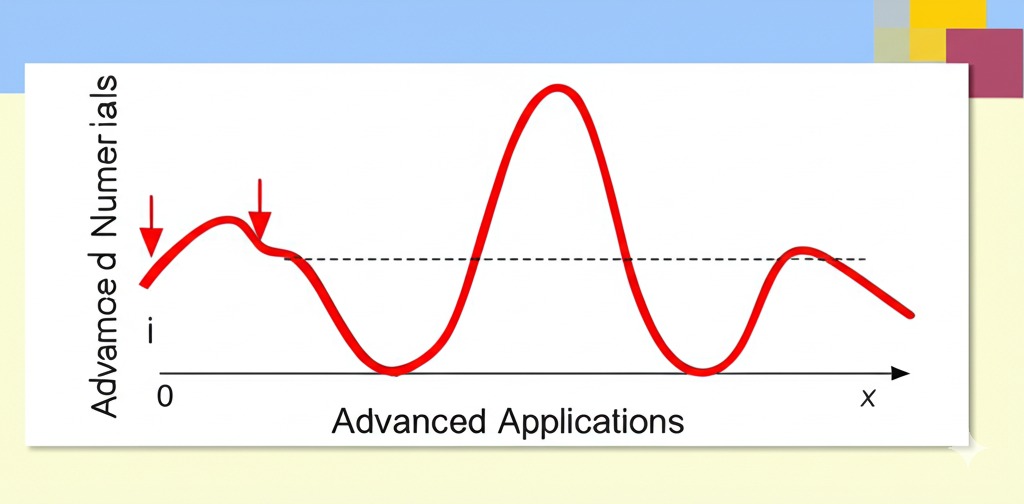 An image titled "Advanced Numericals" with the subtitle "Advanced Applications," suggesting complex mathematical or scientific problem-solving scenarios.