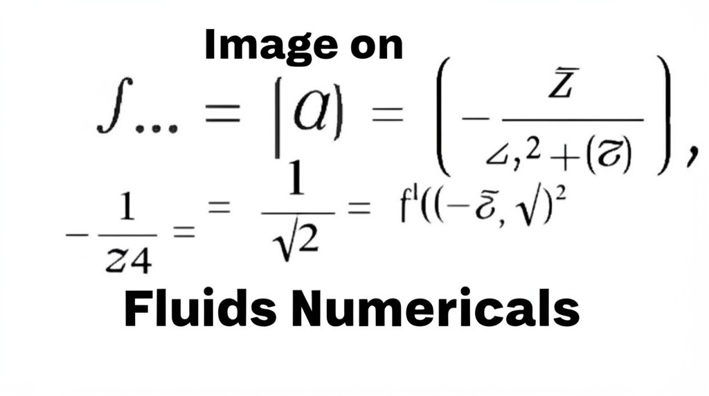 A scientific image featuring mathematical equations related to fluid dynamics, including matrix notation and complex functions.